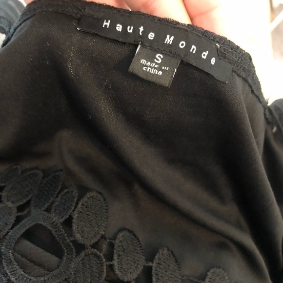 Sheer lace little black top - Picture 4 of 4